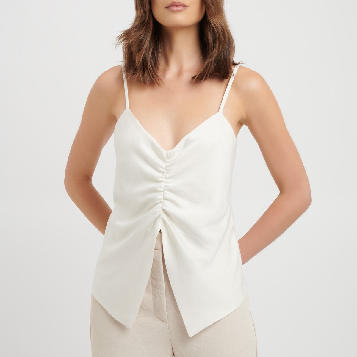 Cami-top Serie Noblesse Colour white