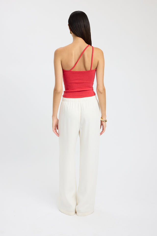 back Tawney Top Kookai Fitted Asymmetry Sleeveless Womens-Blouse 