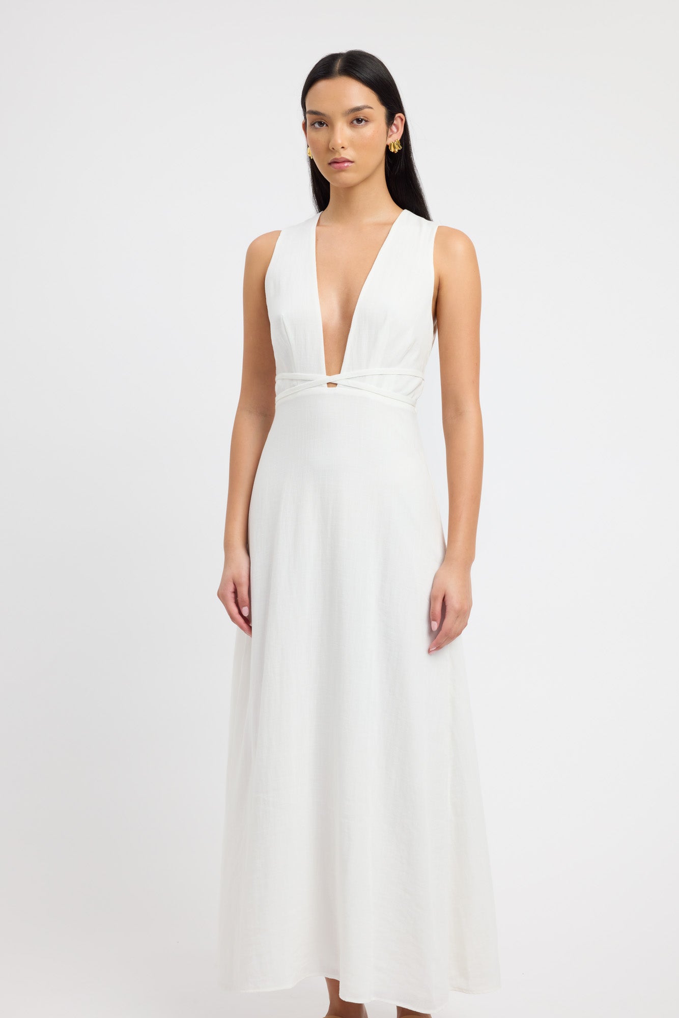 Hayman Deep Vee Dress – KOOKAÏ Australia