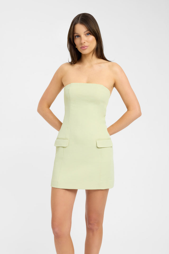 product Oyster Pocket Mini Dress Kookai Straight Mini Fitted Straight light green womens-dresses 