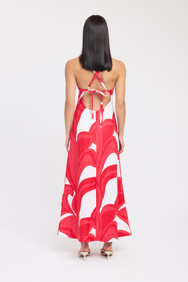 product Zani Maxi Dress Kookai Aline Maxi Relaxed Plungeneck red womens-dresses 