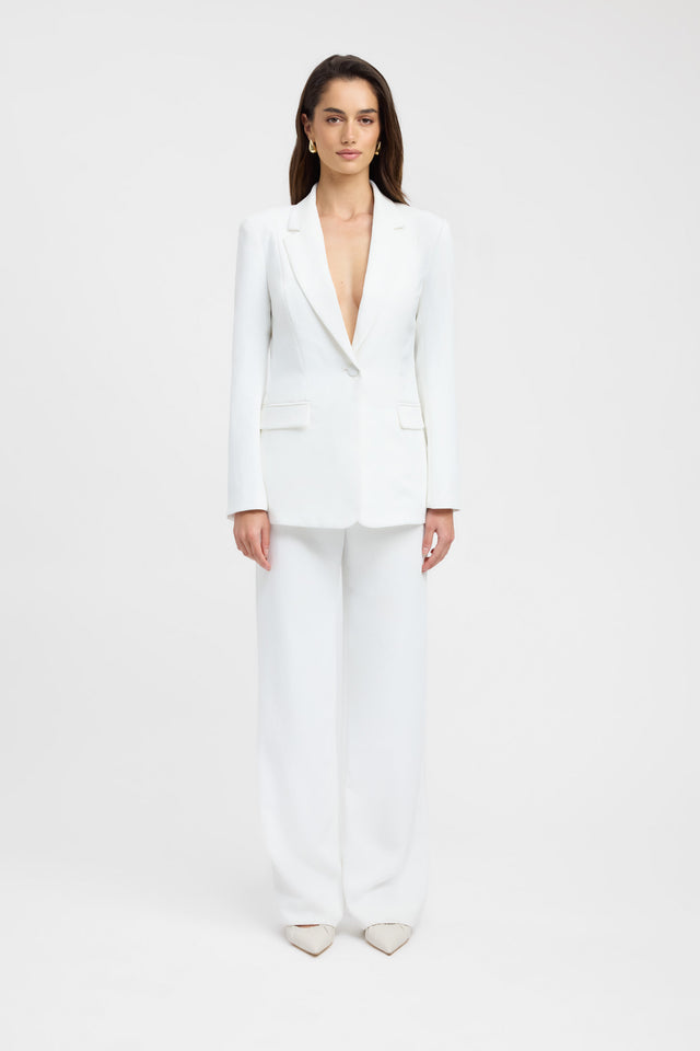 Oyster Suit Blazer Kookai Long sleeve Blazer Regular white womens-coats-and-jackets 