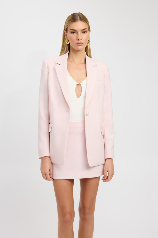 front Alto Blazer Kookai Long sleeve Blazer Full length pink womens-coats-and-jackets 