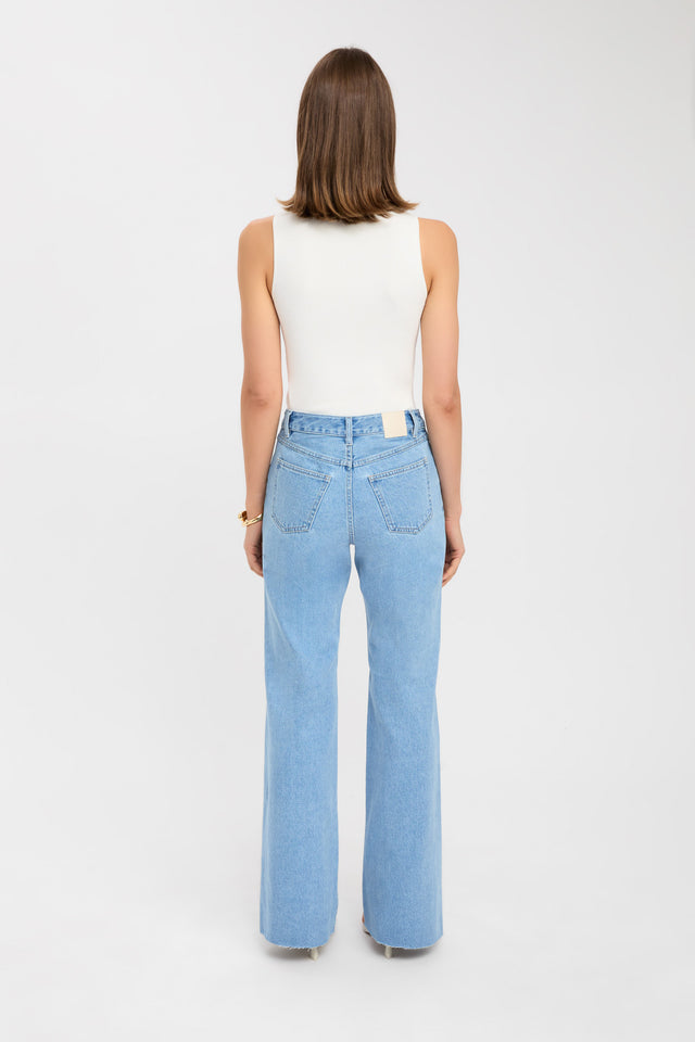 product Ezra Jean Kookai High-rise Frayed Light blue womens-jeans 