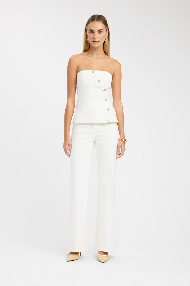 side Ezra Jean Kookai Regular High-rise white womens-regular-pants 