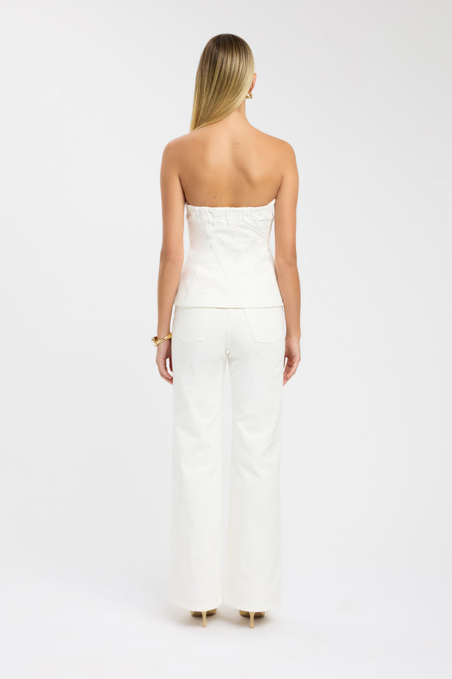 back Ezra Jean Kookai Regular High-rise white womens-regular-pants 