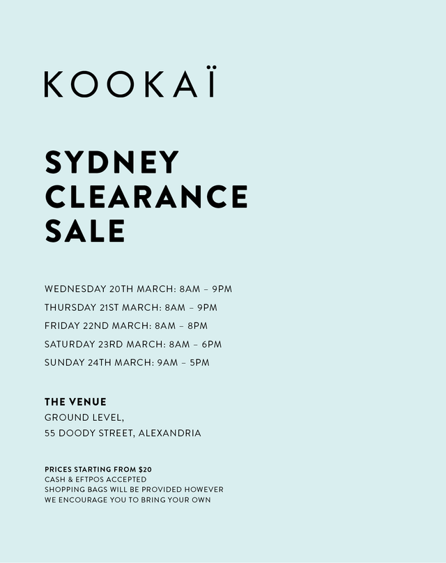 KOOKAÏ - Our Beautiful Top Ryde Store, North of Sydney is now open! Come  and Visit us this Saturday and Sunday to receive a free KOOKAÏ Goody Bag xx