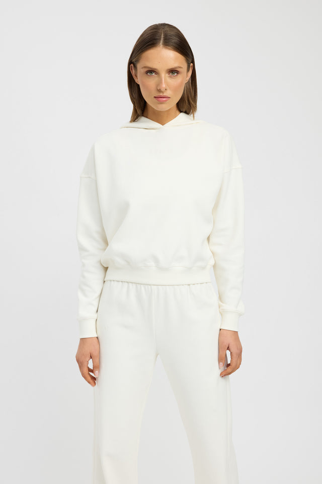 front Otis Hoodie Kookai High neck Relaxed  white womens-jumpers 