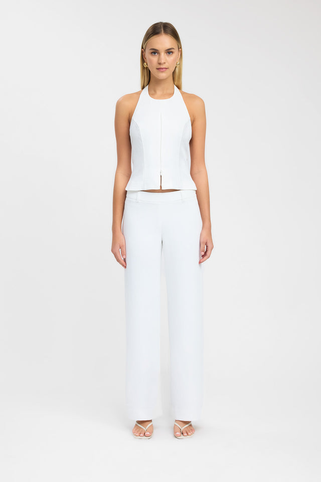 product Oyster Core Low Rise Pant Kookai Regular Mid-rise white womens-regular-pants 