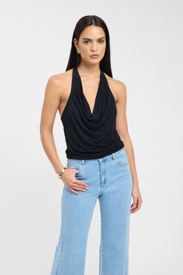 product Bayley Top Kookai Fitted Cowlneck Sleeveless Womens-Blouse 