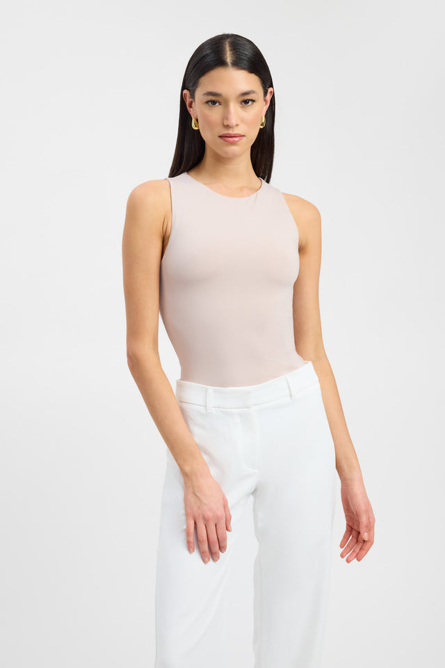 front Luca Top Kookai Fitted Roundneck Sleeveless Womens-Blouse 