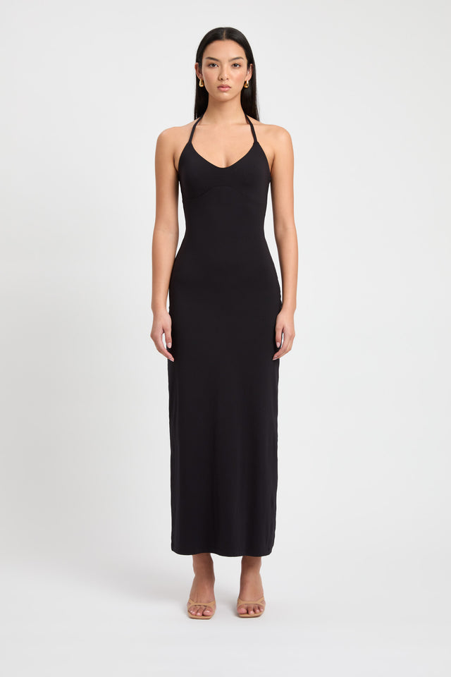 product Miller Maxi Dress Kookai Straight Maxi Fitted Scoopneck black womens-dresses 