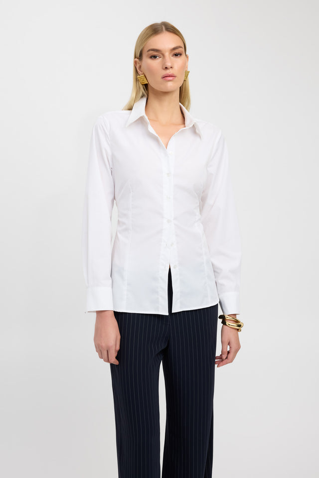 product Percy Open Back Shirt Kookai Collar Full white womens-shirt 