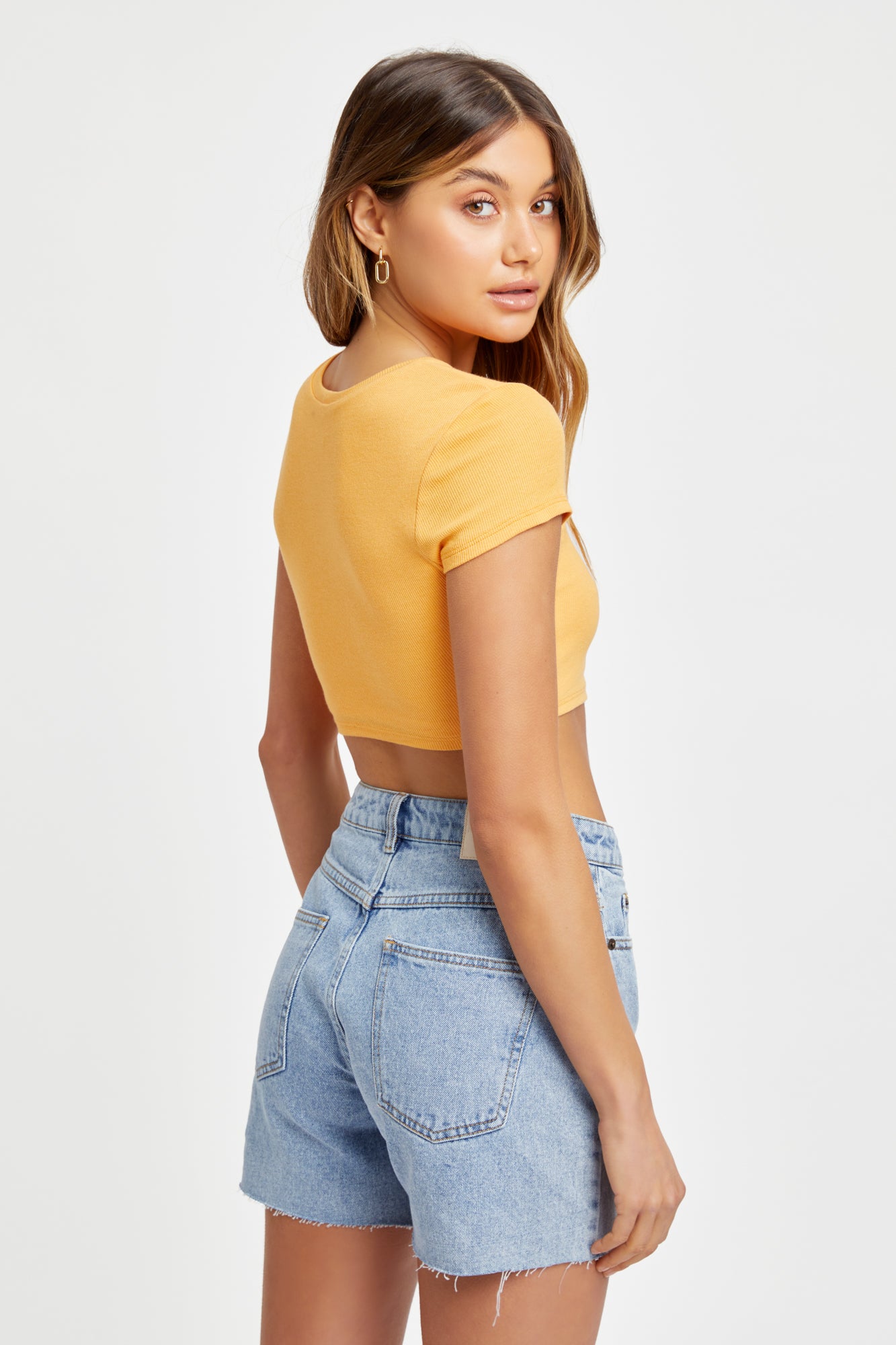 Kookai Cropped Orange T-Shirt – milliandco