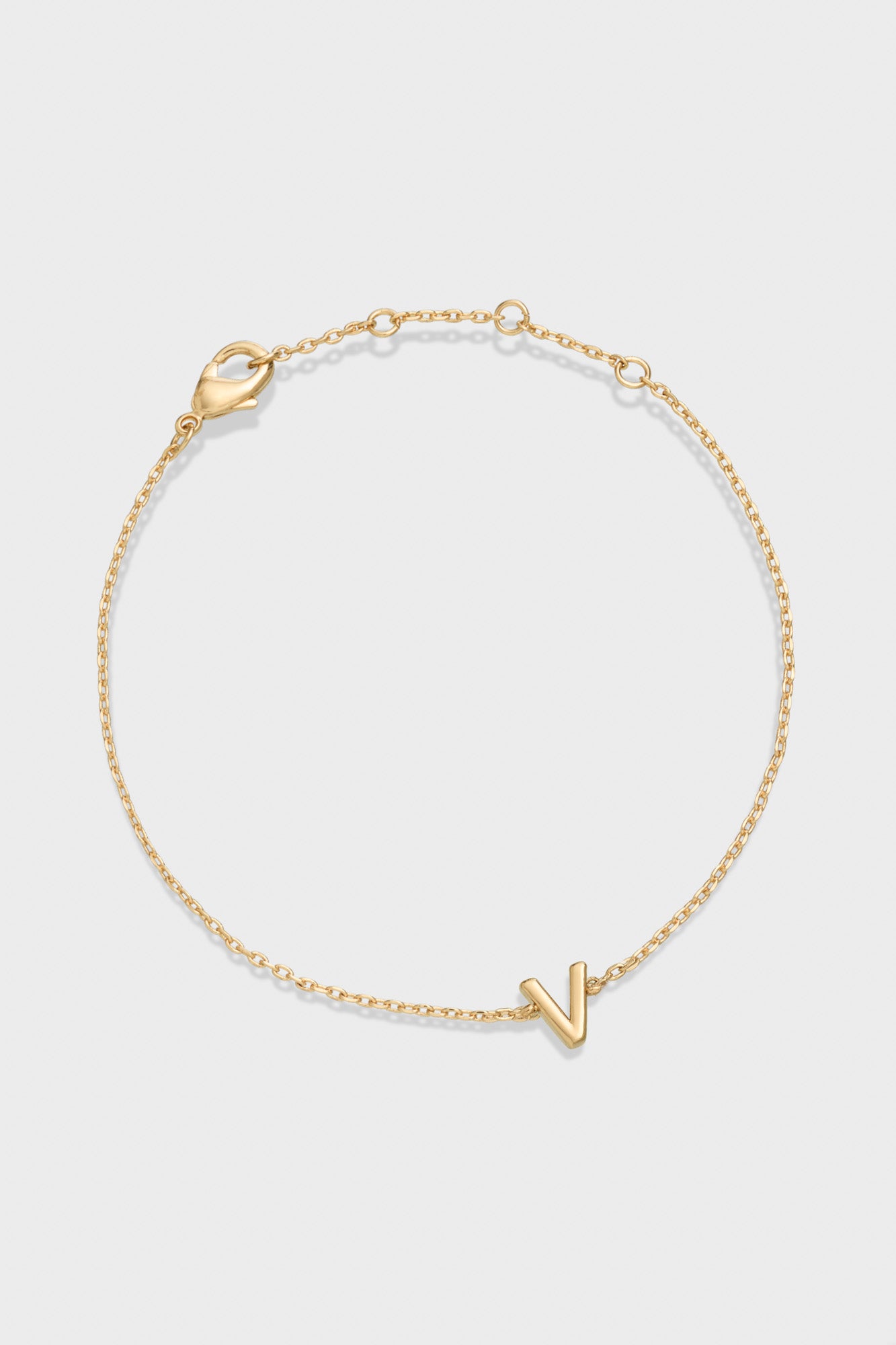 Letter on sale v bracelet