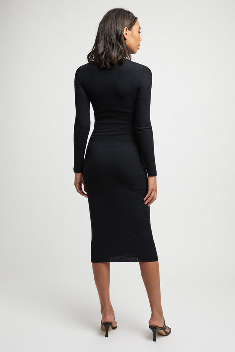 Buy Keegan Ls Midi Dress Black Online | KOOKAÏ Australia